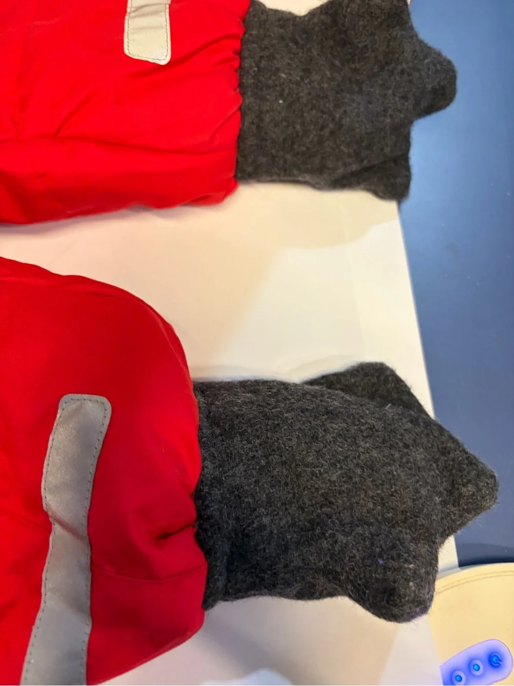 Polarn O. Pyret Red Hooded baby 4-6m Snowsuit with wool mittens